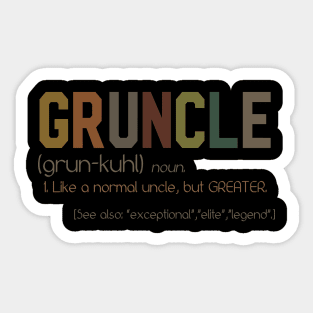 GRUNCLE noun Sticker